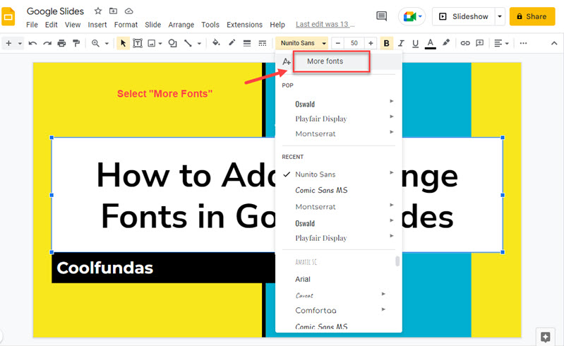 How to Add Fonts in Google Slides 1