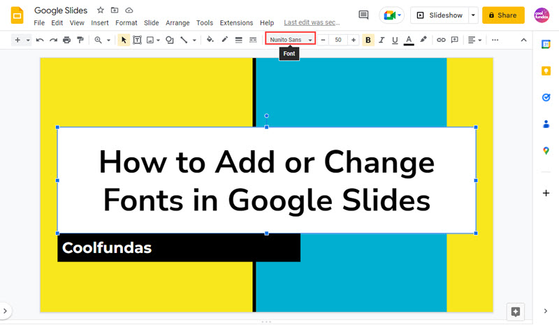 How to Change Fonts in Google Slides 2