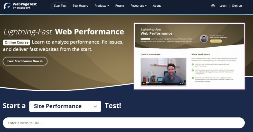 WebPageTest Speed Testing