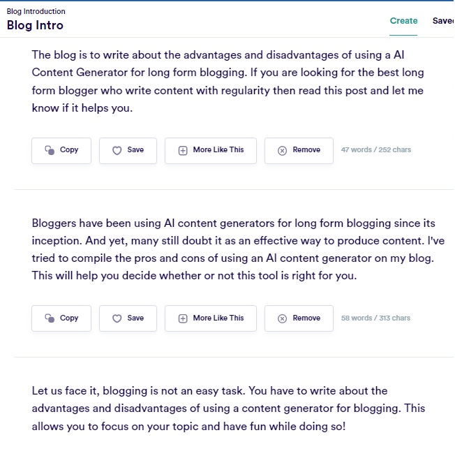 Blog Intro Content by Copy.ai