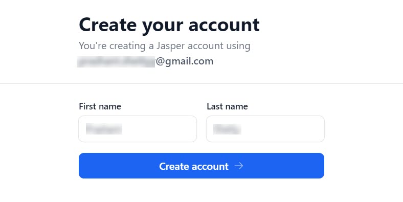 Give details for your Jasper account