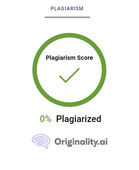 Plagiarism Score for Simplified's AI Writer article